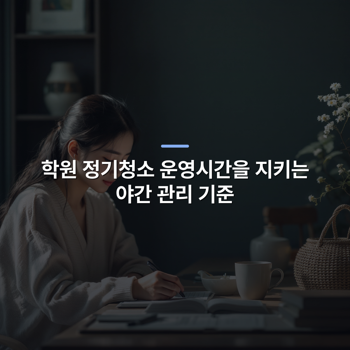 학원 정기청소 운영시간을 지키는 야간 관리 기준