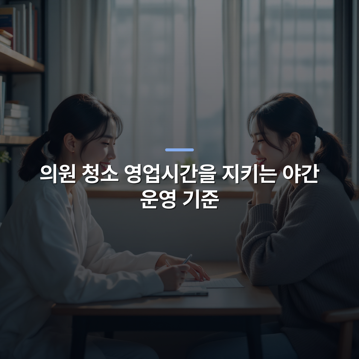 의원 청소 영업시간을 지키는 야간 운영 기준